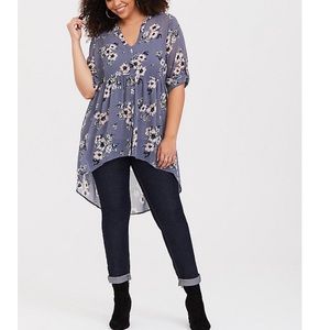 Sheer  floral top from torrid